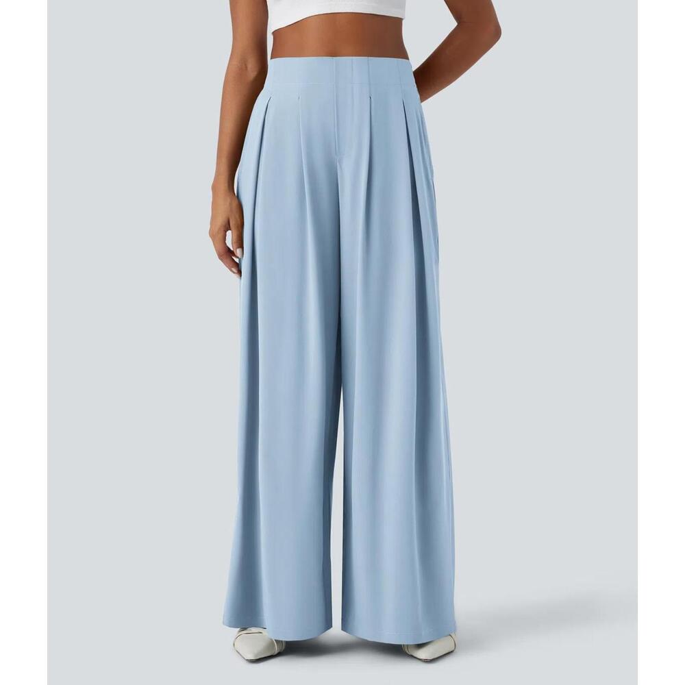 NWT Halara Breezeful High Waisted Wide Leg Flowy Palazzo Casual Pants Size M